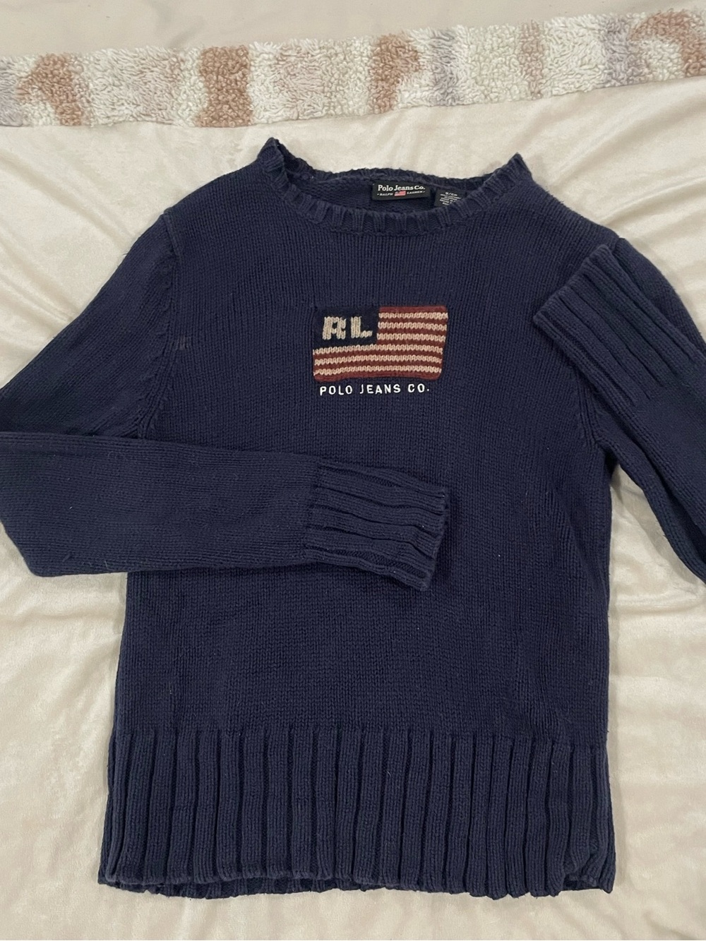 Ralph Lauren American flag Navy Crewneck Sweater